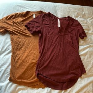 Two short sleeve Aritzia Babaton shirts